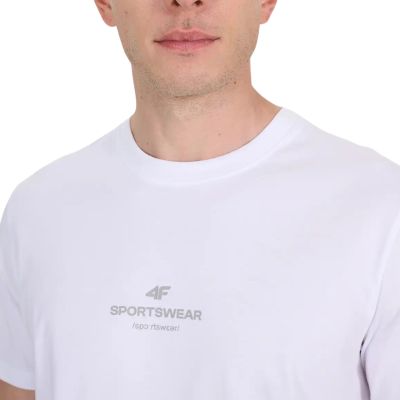 3. Men's T-shirt 4F M2961 white 4FWAW25TTSHM2961 10S
