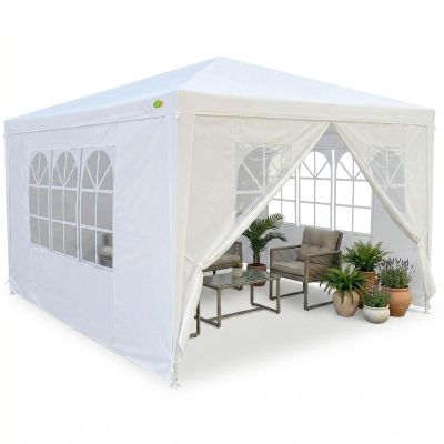 3. GARDEN TENT PAVILION 3X4X2.5M WHITE SASKA GARDEN