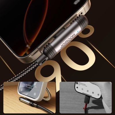 4. Joyroom S-A56 EnjoyX Series 90° USB-A - Lightning 3A cable 1.2m - black