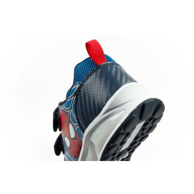 7. Leomil children's sports shoes Spiderman sneakers lightweight with velcro black blue