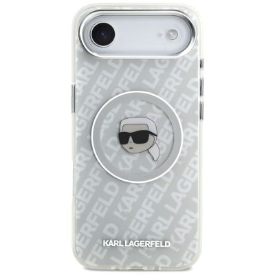 3. Karl Lagerfeld IML Karl Head Logo MagSafe iPhone Air Case - Gray