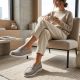 6. Vinceza 93221 women's gray leather moccasins