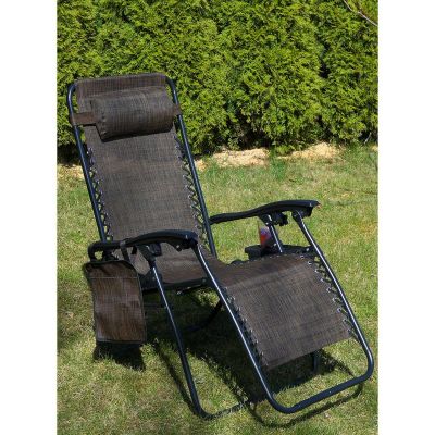 18. FOLDABLE GARDEN CHAIR MULTIFUNCTIONAL 175X52/65X107CMY BROWN