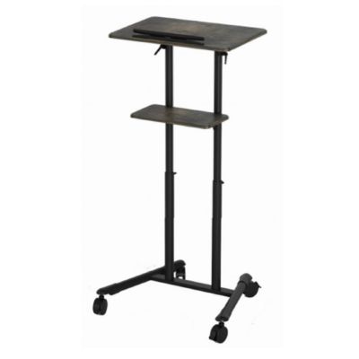 Gembird Mobile Stand with Height-Adjustable Wheels, Black
