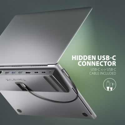 8. Axagon HMC-4KX3 Wired Docking Station USB 3.2 Gen 1 (3.1 Gen 1) Type-C Gray