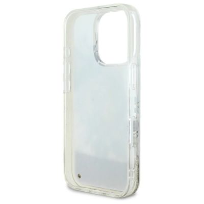 7. Guess Liquid Glitter Flower MagSafe iPhone 16 Pro Case - Beige