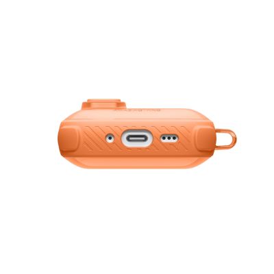 3. AmazingThing Titan Pro Mag Case Clear for AirPods Pro 3 - Orange