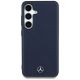 3. Mercedes Leather Debossed Lines MagSafe Case for Samsung Galaxy S25 - Blue