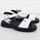 5. Women's leather sandals with a thick sole and a butterfly, white Filippo DS6811