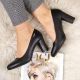 5. Sergio Leone W SK193A black block heel pumps 