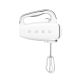 3. Smeg HMF01WHEU hand mixer in cream with a retro 1950s style.