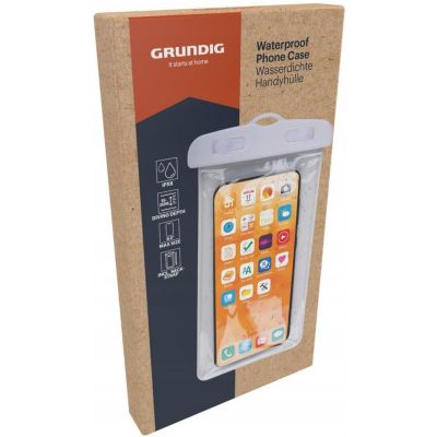 7. WATERPROOF PHONE CASE 11X21CM PVC WHITE GRUNDIG
