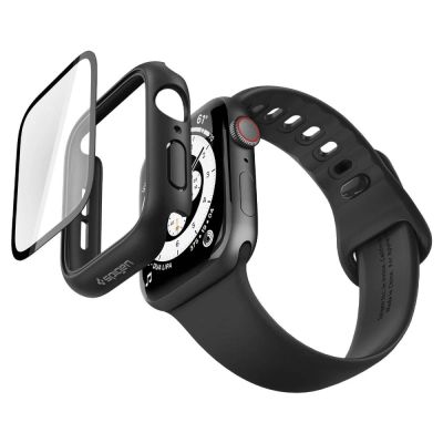3. Spigen Thin Fit 360 Case for Apple Watch 44mm - Black