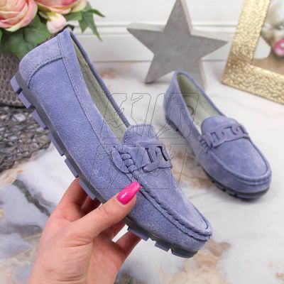 6. Blue leather loafers Filippo W