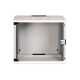 19. 19" 9U wall-mounted network cabinet, SOHO PRO 460 x 540 x 400 mm, glass door, gray, unassembled, 60 kg