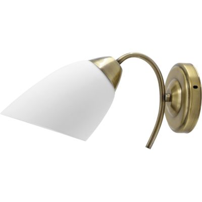 Classic single wall light Activejet NIKITA Patina E27 for the living room