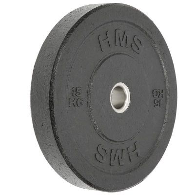 2. Olympic Bumper Plate 15 kg Black HMS CHTBR15