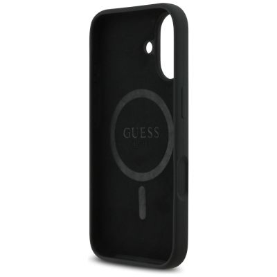 7. Guess Silicone Triangle Logo MagSafe Case for iPhone 17 - Black