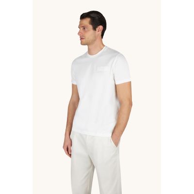 2. Paul&Shark men's cotton T-shirt light ecru 26411038-108 - classic cut, logo