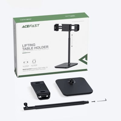 11. Acefast telescopic phone and tablet holder (135-230mm wide) for the desk 360 ° black (E4 black)
