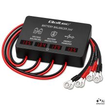 Qoltec 48V Voltage Balancer for 4 x 12V Batteries | 10A | AGM GEL LiFePO4 | LED