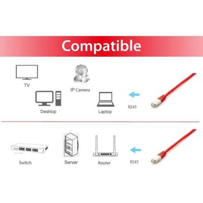 5. Equip 605626 Network Cable Red 10m Cat6a S/FTP (S-STP) Round