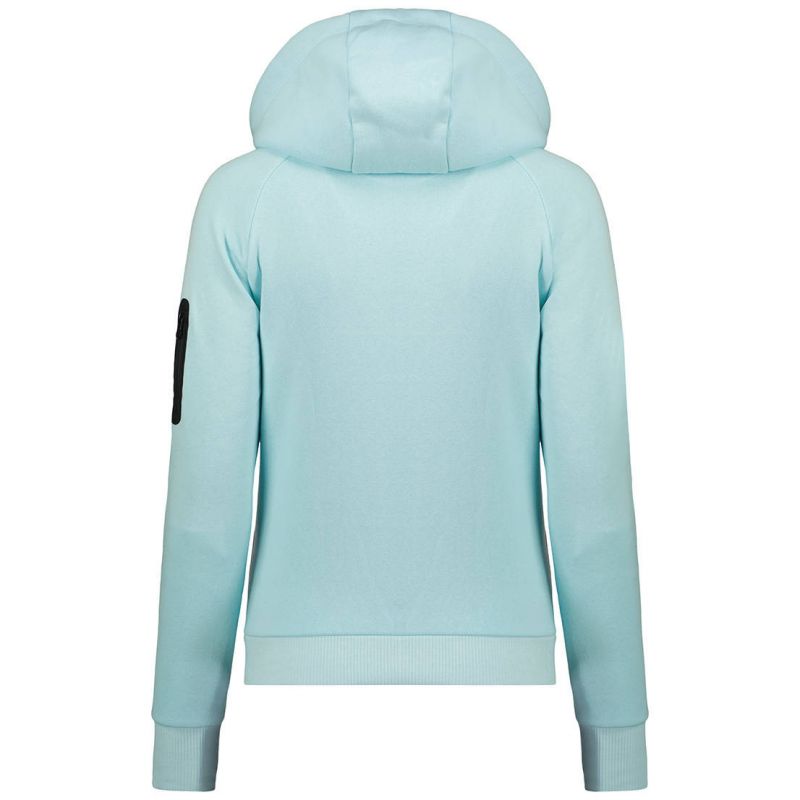 2. Women's Hooded Sweatshirt Geographical Norway Fabuleuse EO Lady 100 BLEU CIEL (WU5303F/GNO-SKY BLUE)