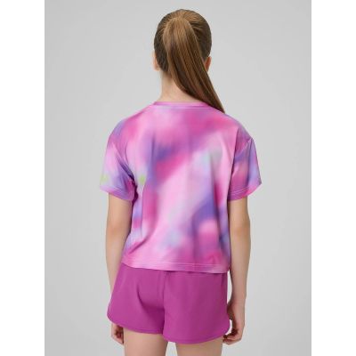 2. Girls' quick-drying sports T-shirt 4F 4FJRSS26TFTSF2394-90A
