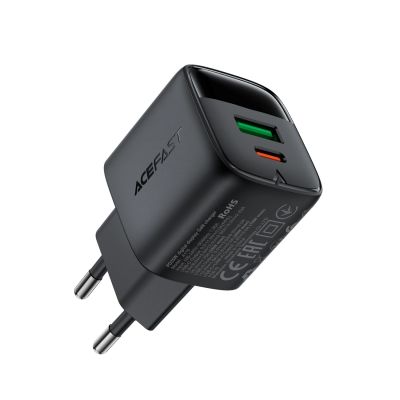 2. Acefast A116 GaN PD 35W USB-A USB-C Wall Charger with Display - Black