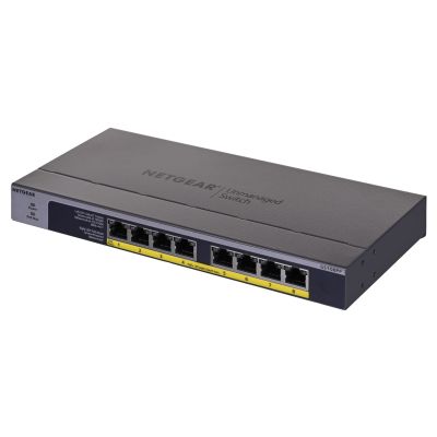 3. Switch Netgear GS108PP-100EUS 8p PoE 123W (PoE+: 8p) Unmanaged Gigabit