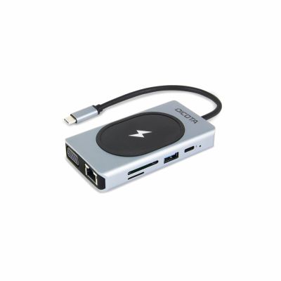 DICOTA D32059 USB Type-C Hubs and Concentrators, Black, Silver