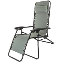 BLISS MULTIFUNCTIONAL FOLDABLE GARDEN DECHAIR WITH HEADREST, GRAY