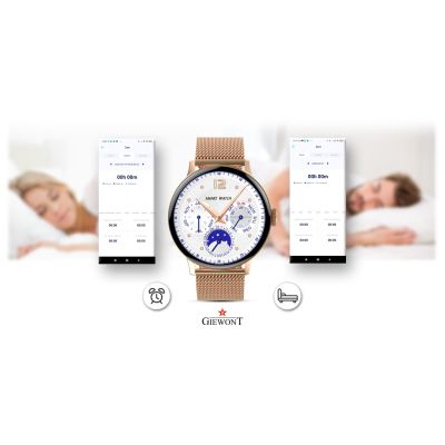 12. GIEWONT Rose Gold Women's Smartwatch GW330-1