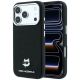 Karl Lagerfeld Grained Choupette Head Metal MagSafe Case for iPhone 17 Pro / 18 Pro - Black