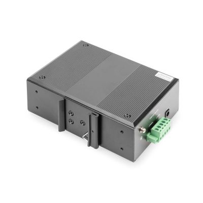 3. Industrial switch 7-port Gigabit PoE+ with 1x PD, IEEE802.3af/at, DIN rail, extended temperature range.