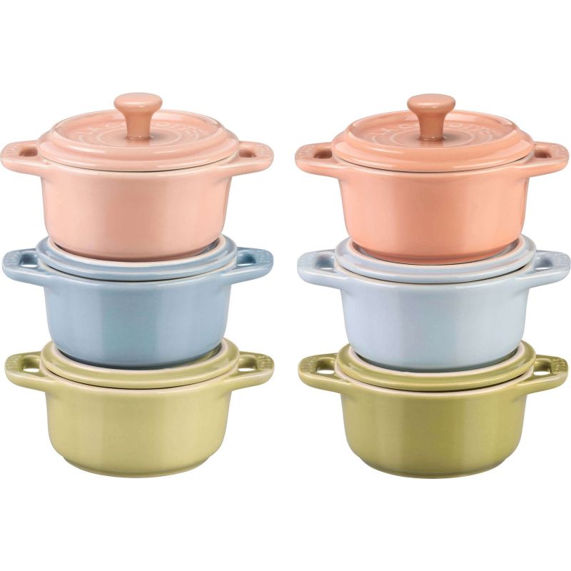 Set of 6 mini dishes STAUB GIFT GIVING Mini cocotte round 10 cm, multicolored