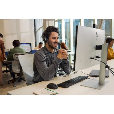 30. HP Poly Mission 615 Monaural USB Wired Headset
