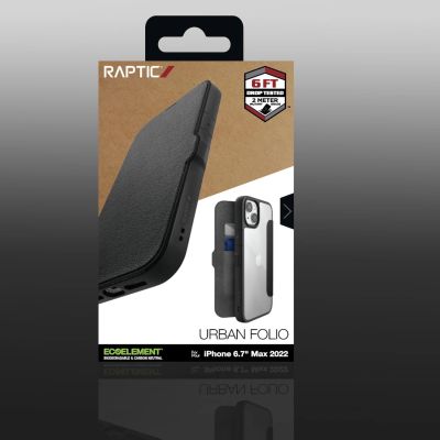 5. Raptic X-Doria Urban Folio Case iPhone 14 Plus flip cover black