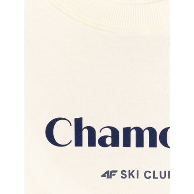 8. Women's loose T-shirt with print 4F 4FRAW25TTSHF3409-12S