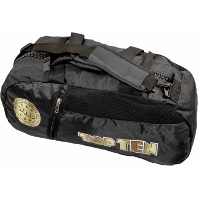 3. TOP TEN sports bag with backpack function 67 x 36 x 33 TPR-P-1 WAKO black and gold