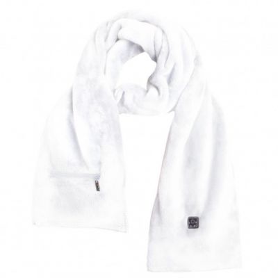 Glovii GA1W Body Protection Item for Winter Sports – Heated Scarf, Skiing, Snowboarding, Unisex, Polyester, White