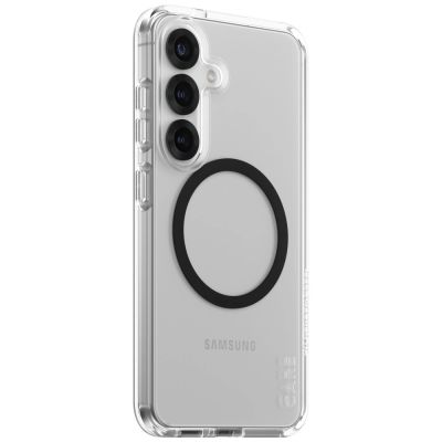 2. CARE by PanzerGlass Flagship Urban Combat Black QI Case for Samsung Galaxy S25 - Transparent