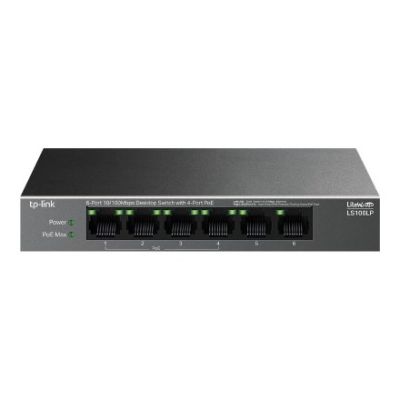 5. TP-Link LiteWave LS106LP Network Link Unmanaged Fast Ethernet (10/100) PoE Support Black