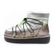 11. D.Franklin women's snow boots winter fashionable insulated ankle boots silver