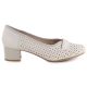 2. Women's openwork beige pumps Jezzi 233-12