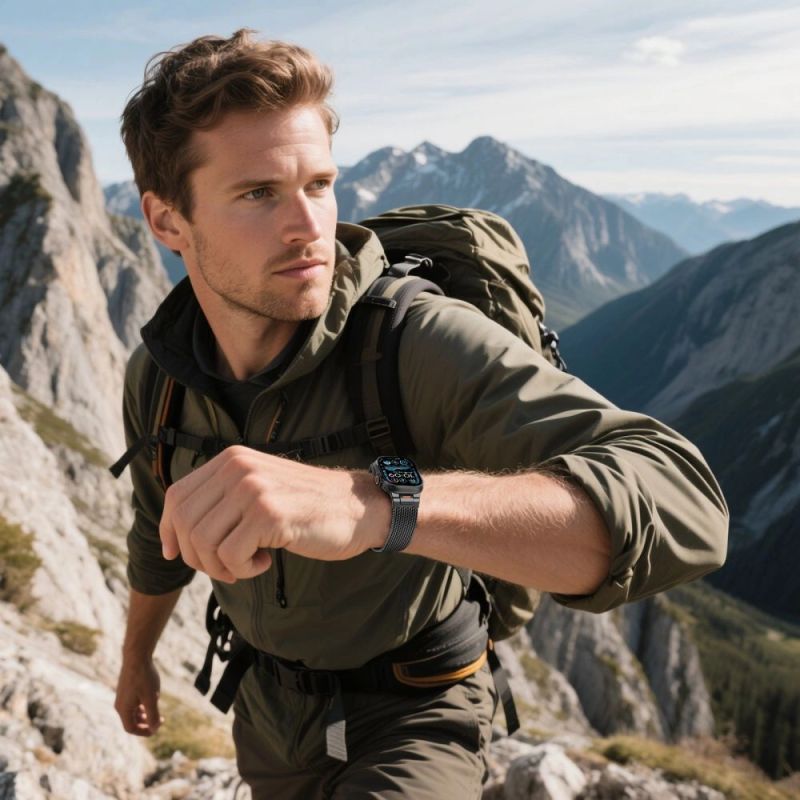 6. Tech-Protect Milano Vanguard Bracelet for Apple Watch (44 / 45 / 46 / 49 mm) - Black