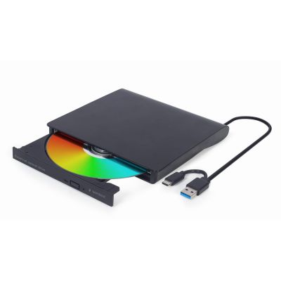 GEMBIRD EXTERNAL DVD WRITER 8X, CD 24X USB 3.1 SLIM BLACK