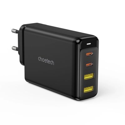2. Choetech charger GaN 140W 4 ports (2x USB C, 2x USB) black (PD6005)