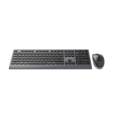 2. GEMBIRD WIRELESS KEYBOARD + MOUSE DUAL MODE SET, 2.4 GHZ + BT, SLIM, US LAYOUT, BLACK