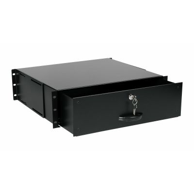 3. 19" drawer equipment for 3U server cabinets, lockable BK (EZD-3-B)